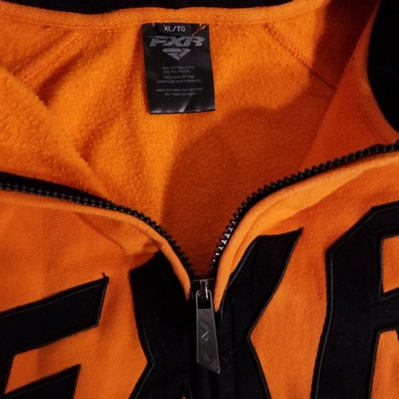 FXR Outdoor/Racing Orange & Black Zip-Up Hoodie - Picture 3 of 8